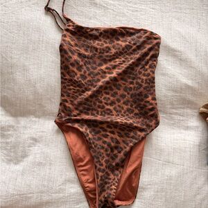 “Sicily One Piece” Monday Swimwear. Leopard Print One-Piece Swimsuit